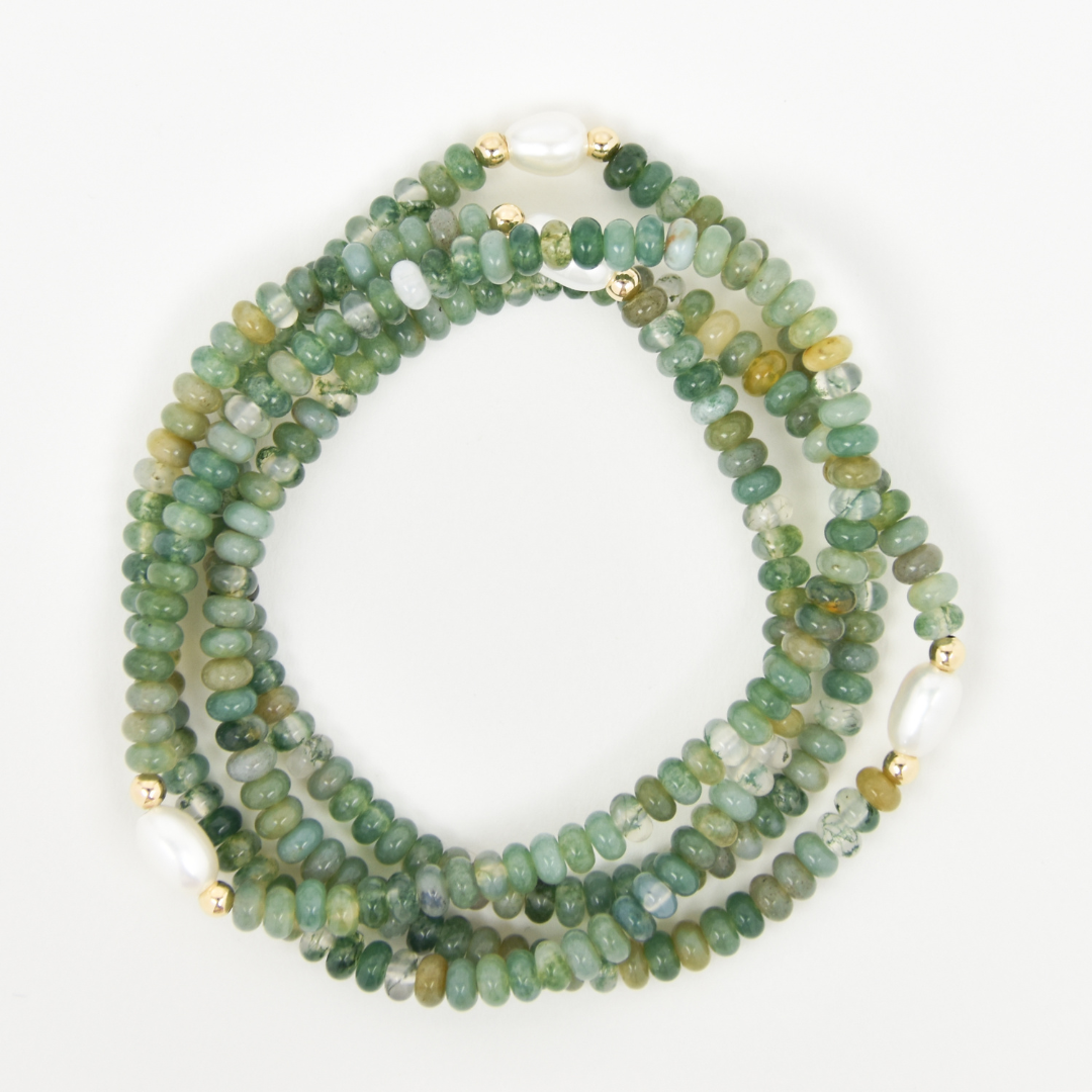 Mini Bracelet - Moss Agate