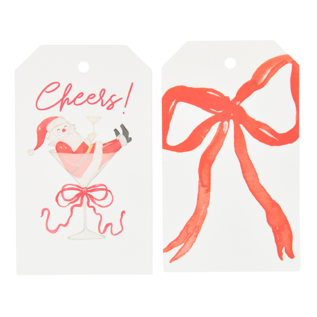 Santa Martini Gift Tags