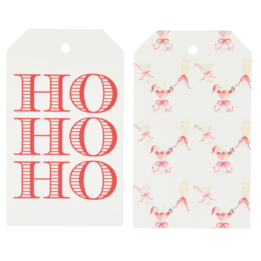 HO HO HO Pattern Gift Tags