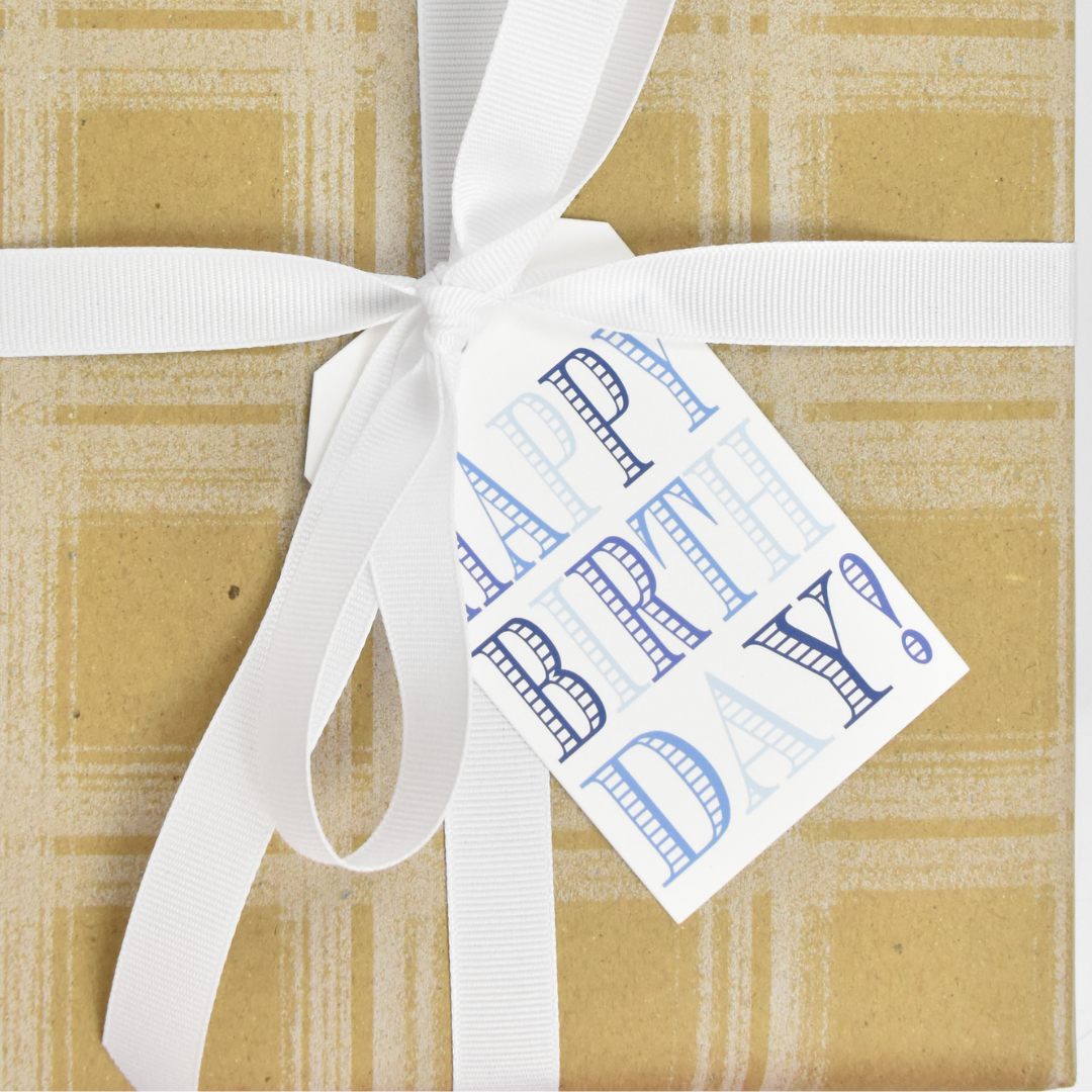 Blue Birthday Gift Tags