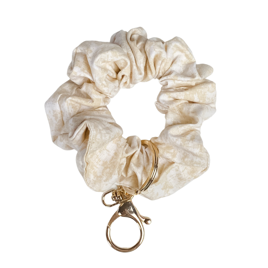 Neutral Scrunchie Key Chain