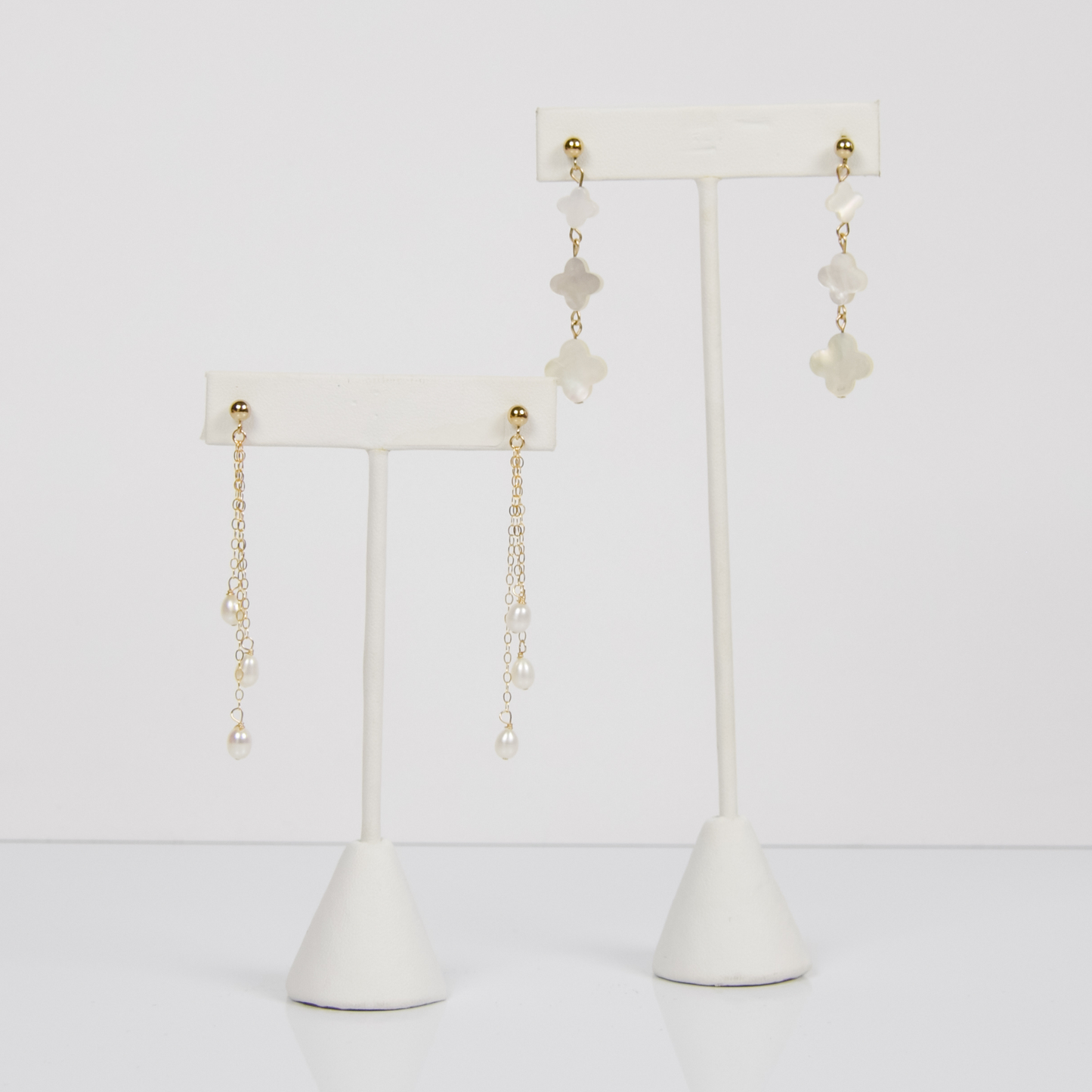 Pearl Chain Drop Earrings