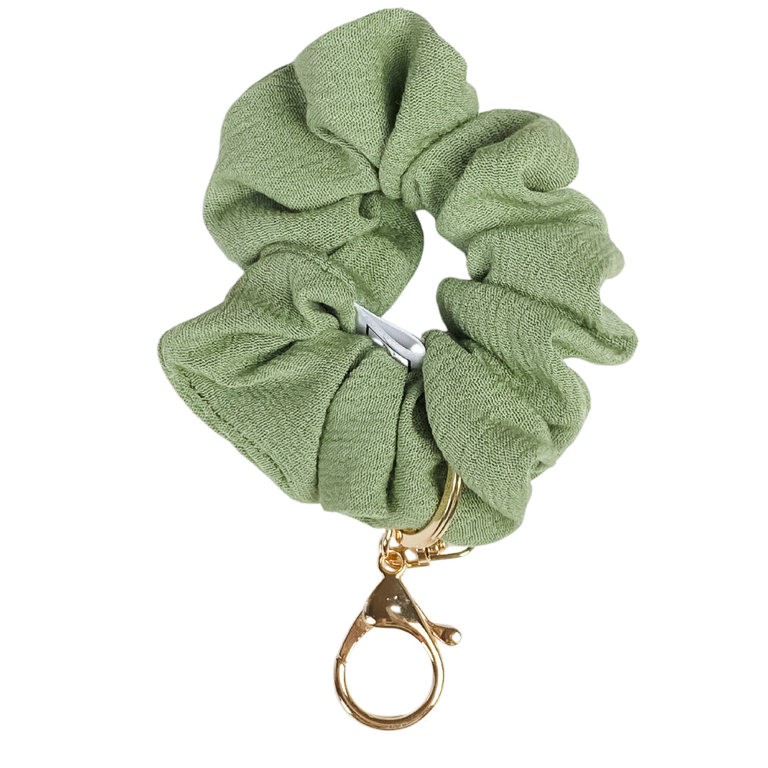 Light Olive Scrunchie Key Chain