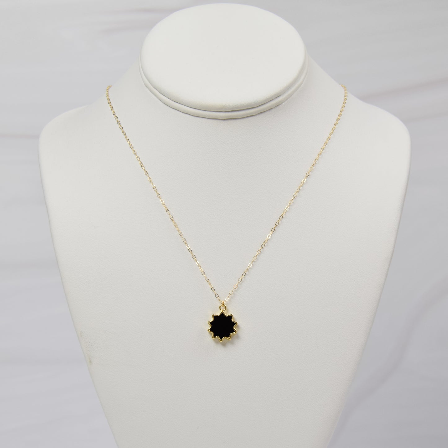 Onyx Star Burst Necklace