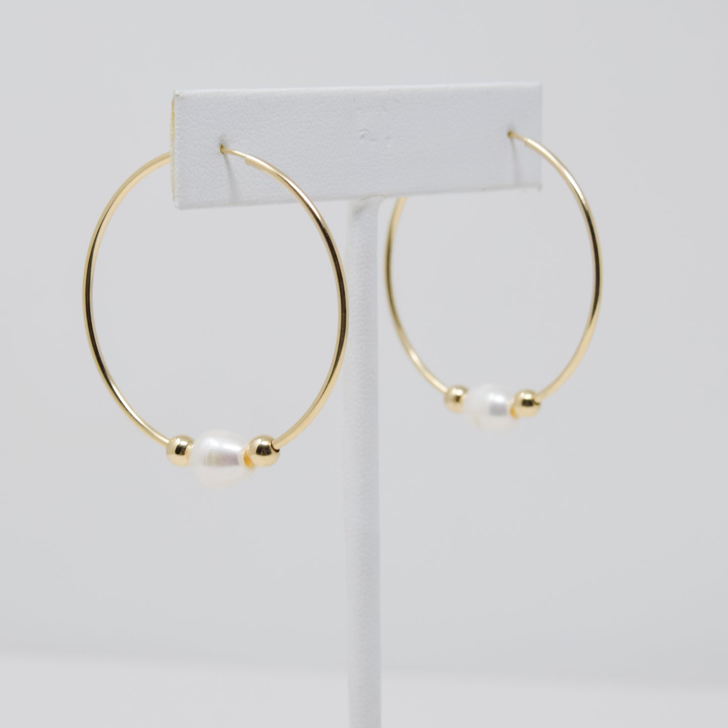 Simple Pearl Hoop