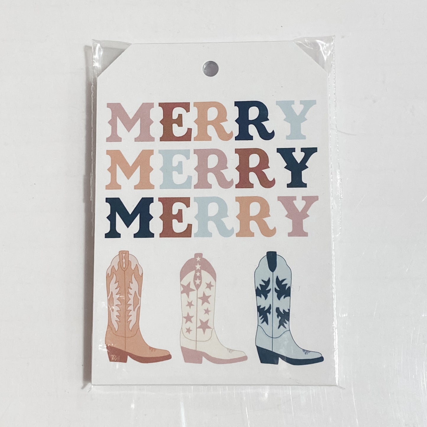 Cowboy Christmas Gift Tag