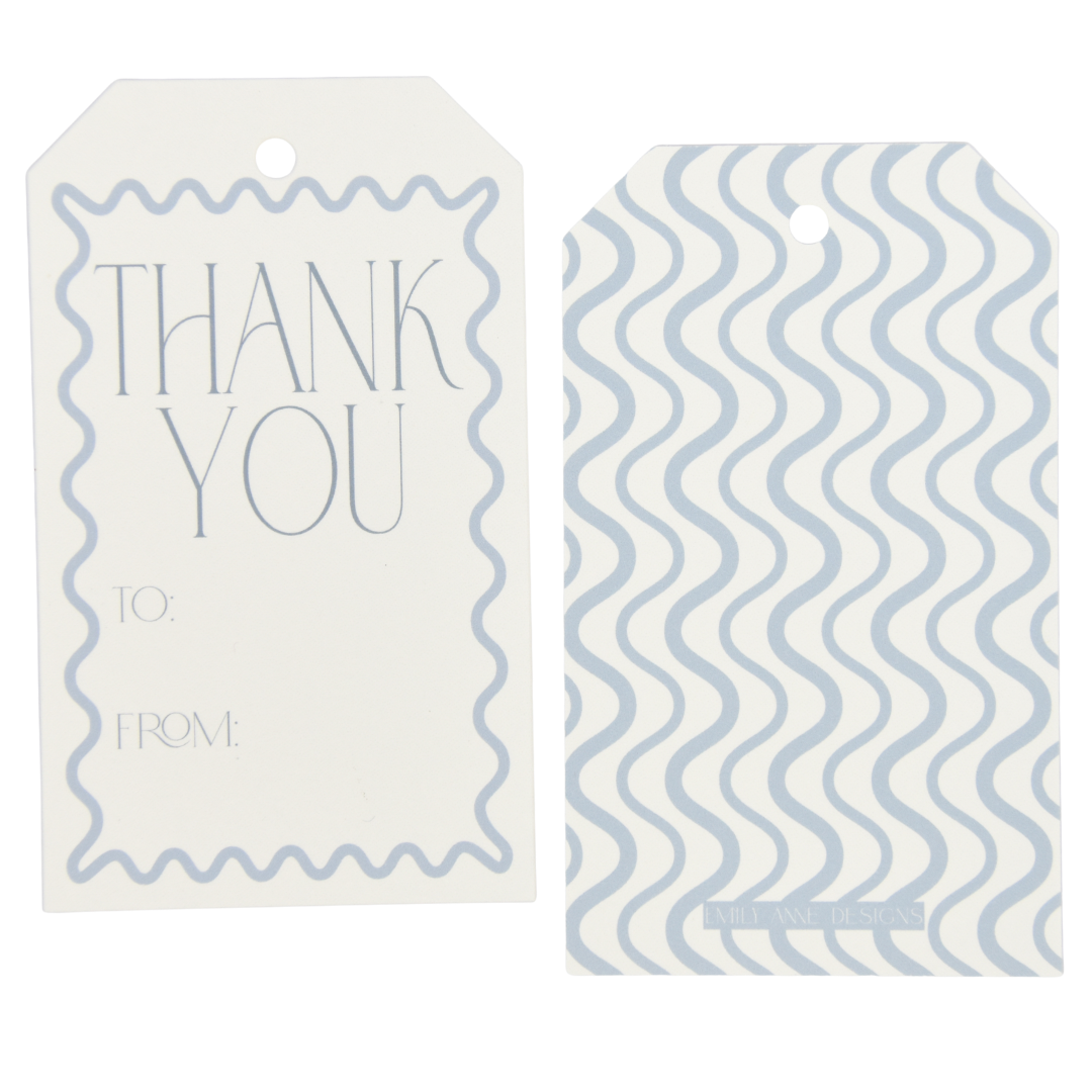 Wavy Thank You Gift Tags