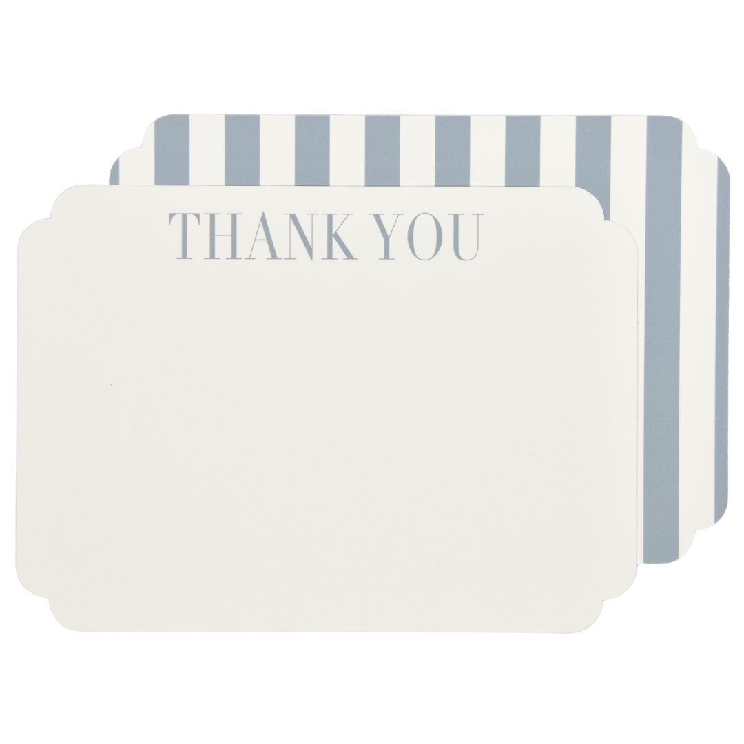 Blue Stripe Thank You Cards