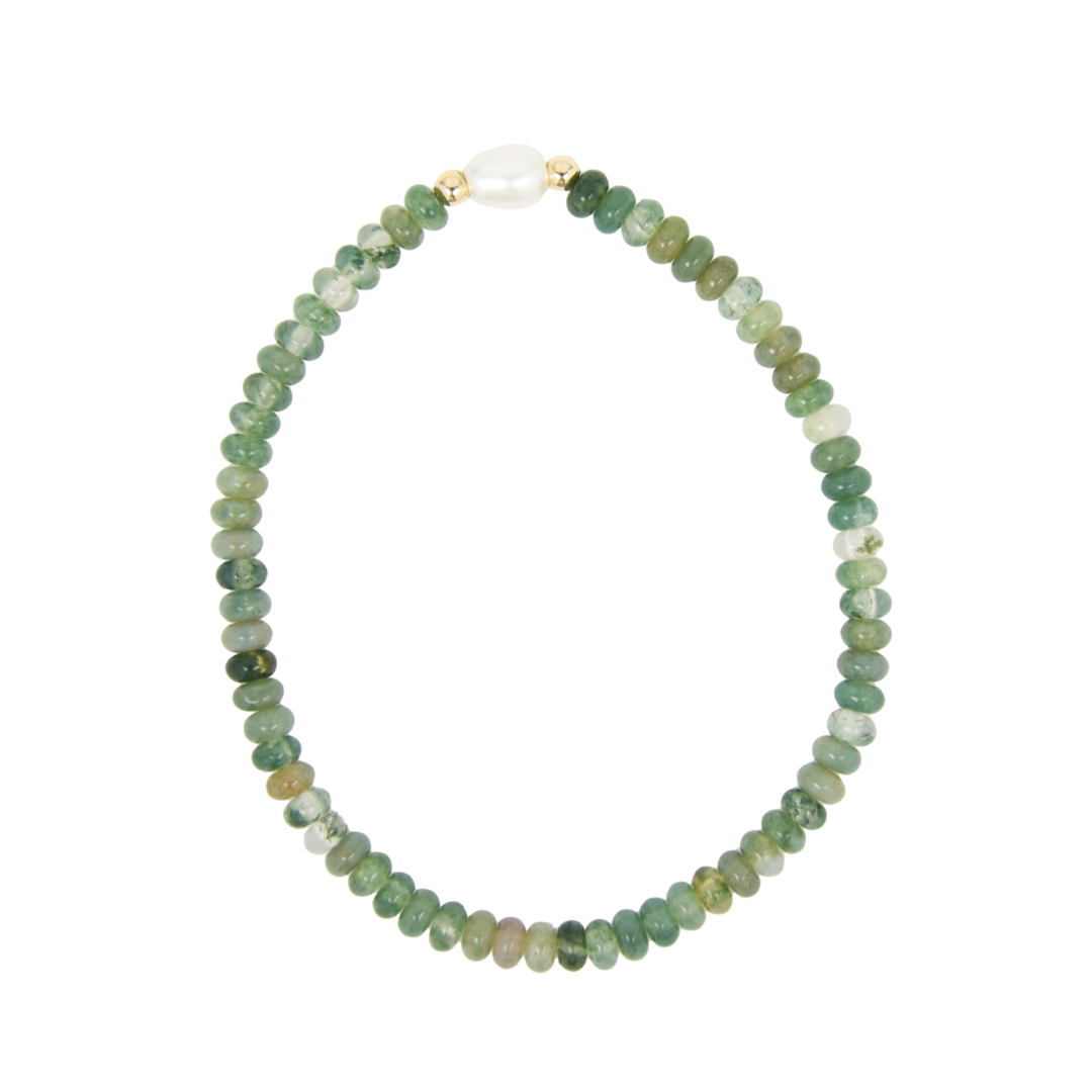 Mini Bracelet - Moss Agate