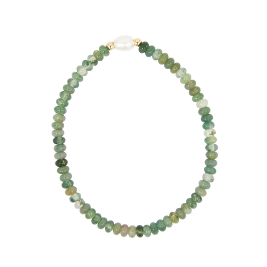 Mini Bracelet - Moss Agate