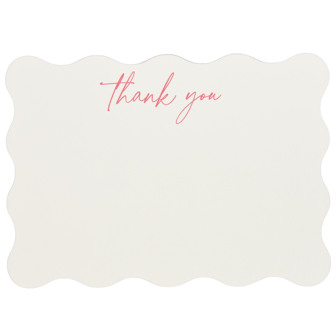 Pink Stripe Thank You Cards
