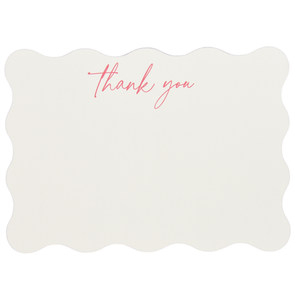 Pink Stripe Thank You Cards