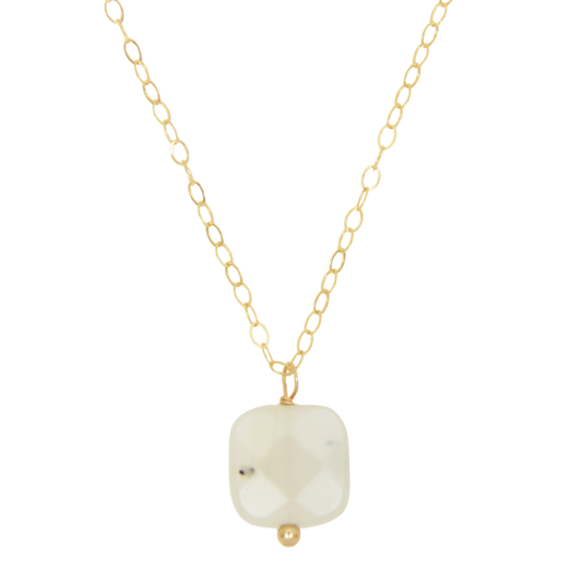 Square Moonstone Necklace