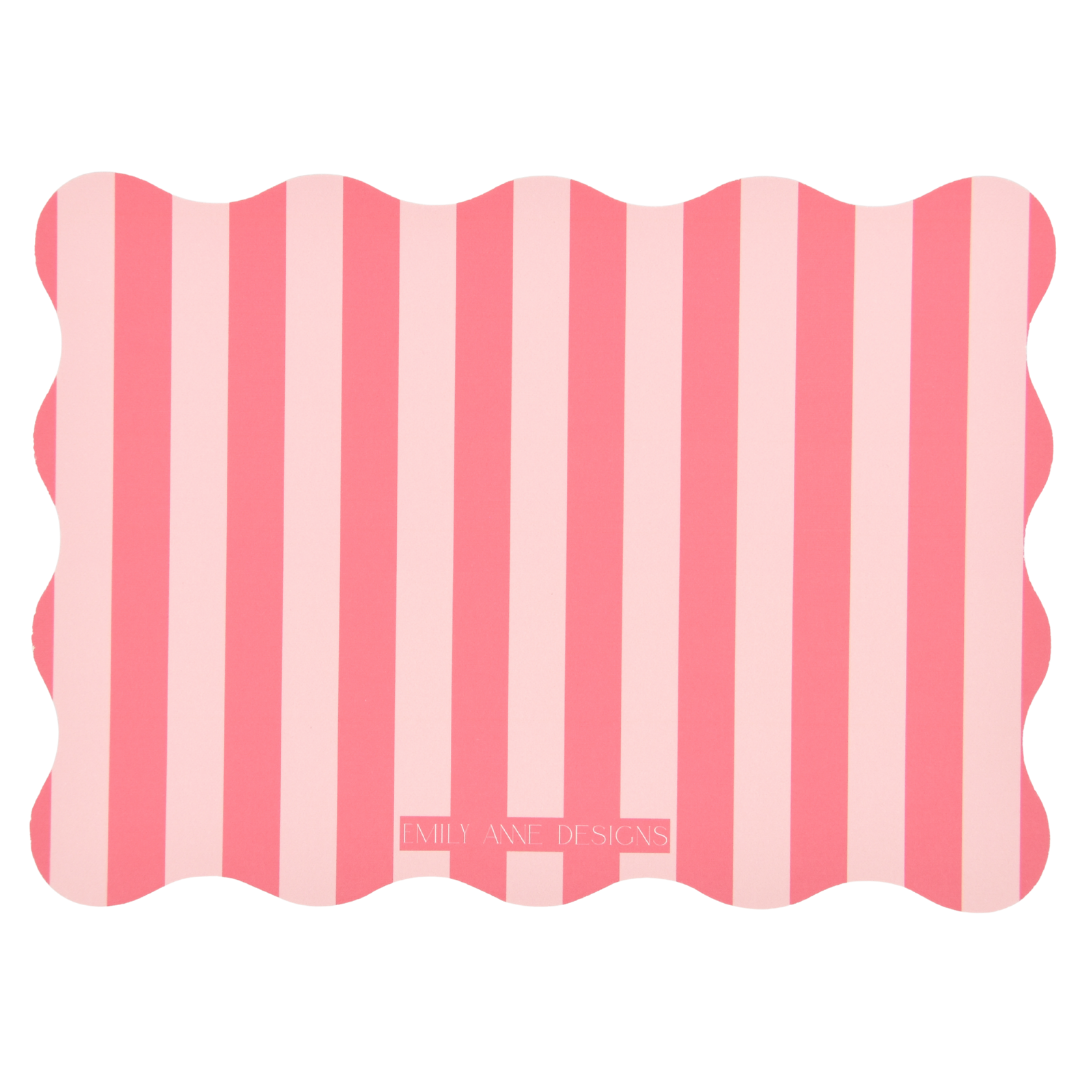 Pink Stripe Thank You Cards
