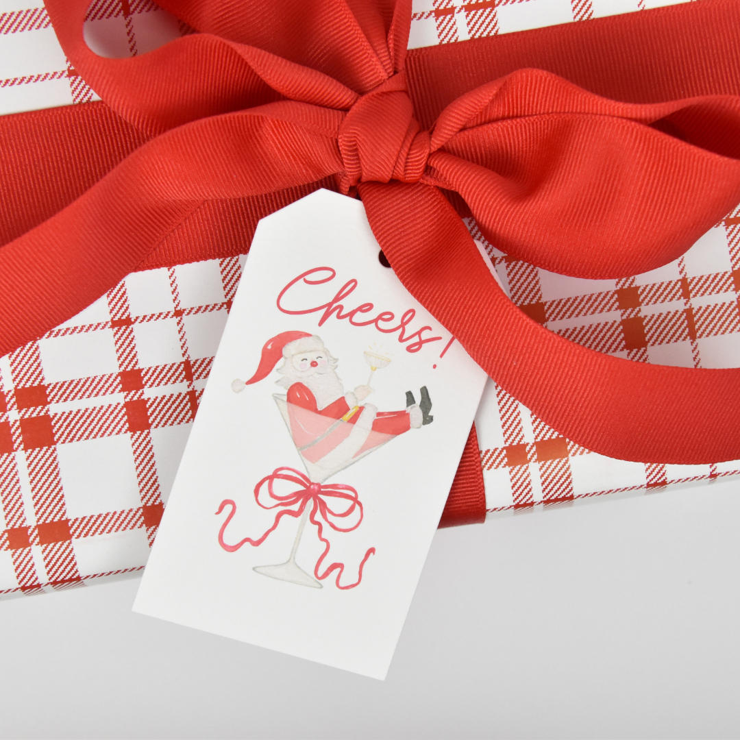 Santa Martini Gift Tags