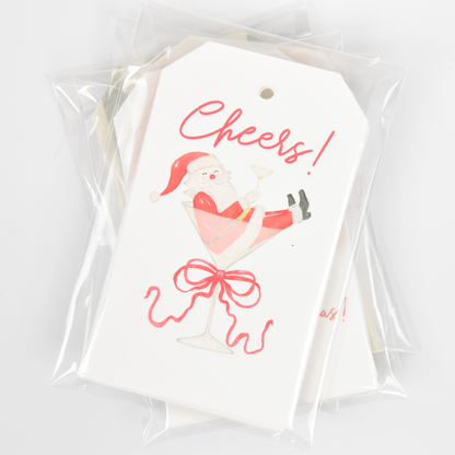 Santa Martini Gift Tags