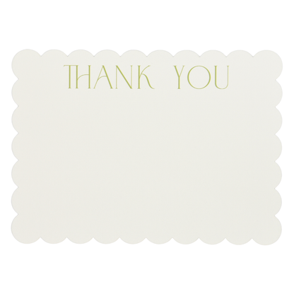 Green Stripe Thank You Cards