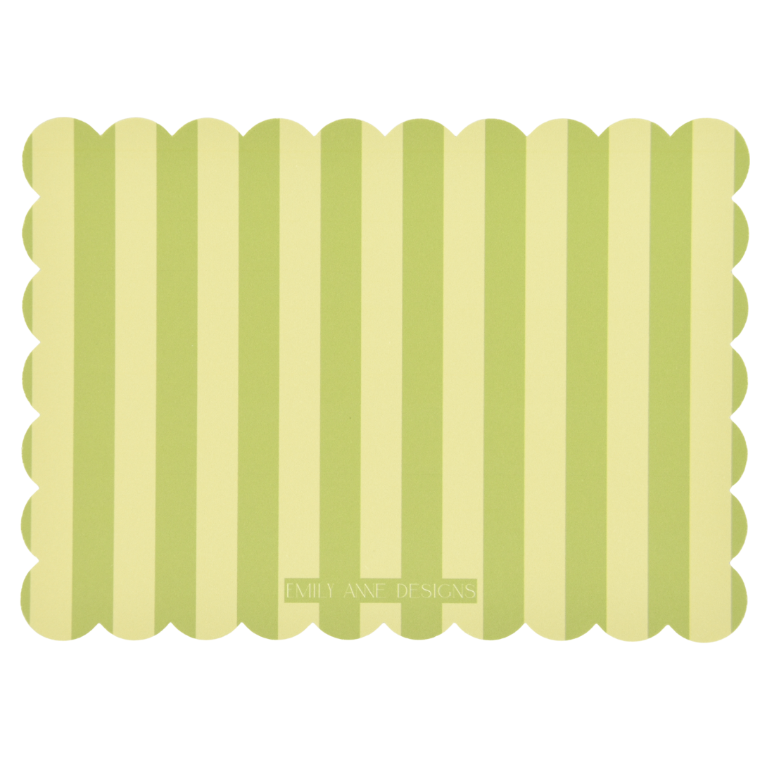 Green Stripe Thank You Cards