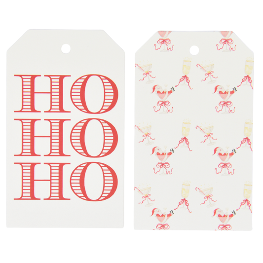 HO HO HO Pattern Gift Tags