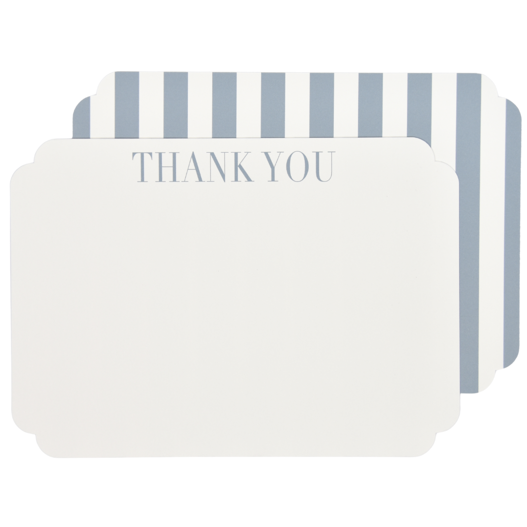 Blue Stripe Thank You Cards