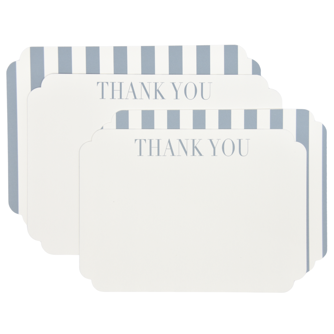 Blue Stripe Thank You Cards