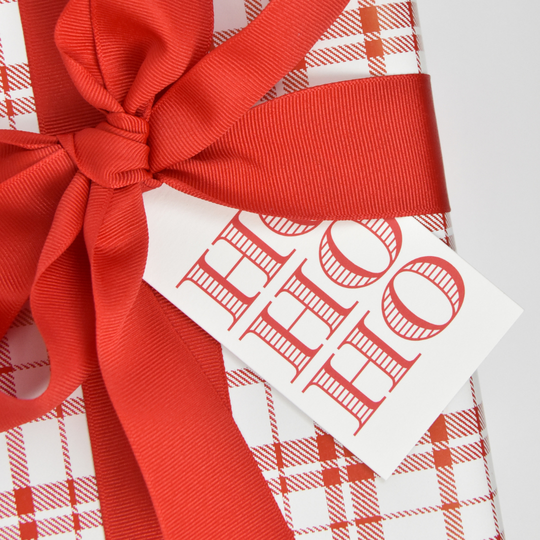 HO HO HO Pattern Gift Tags