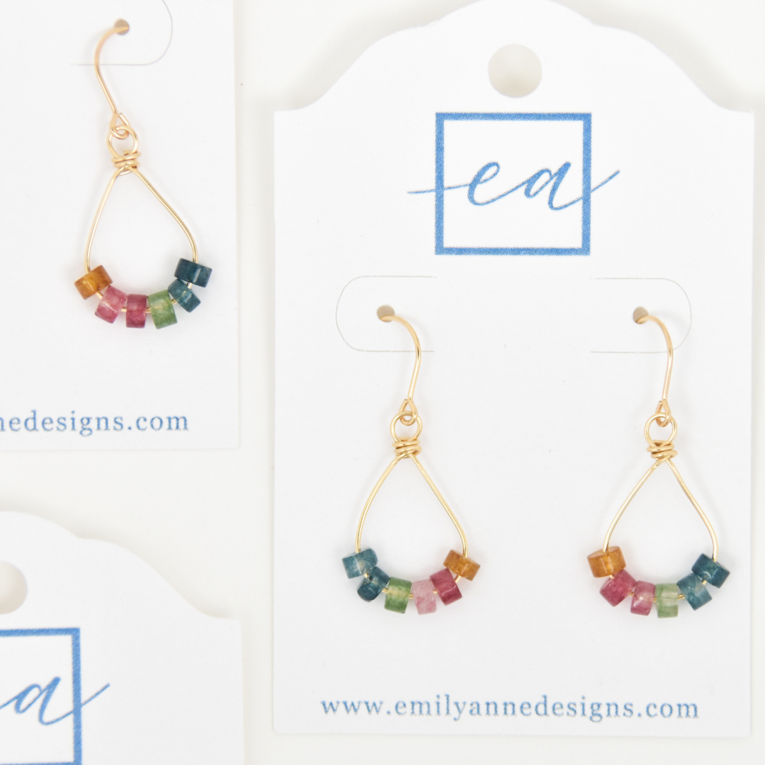 Tourmaline Teardrop Earrings
