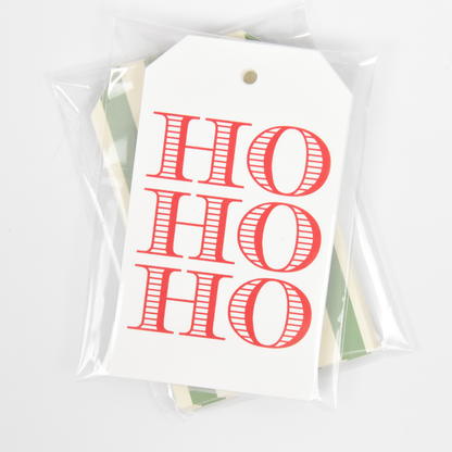 HO HO HO Pattern Gift Tags
