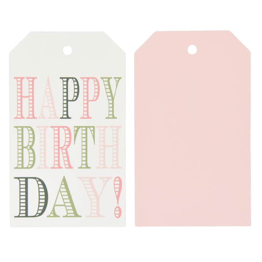 Pink Birthday Gift Tags