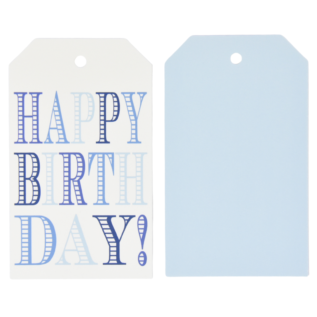 Blue Birthday Gift Tags