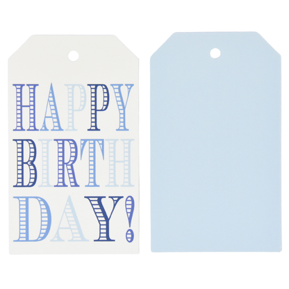 Blue Birthday Gift Tags