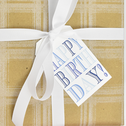 Blue Birthday Gift Tags