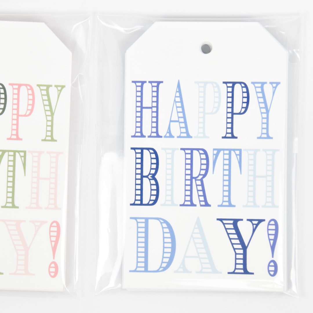 Blue Birthday Gift Tags