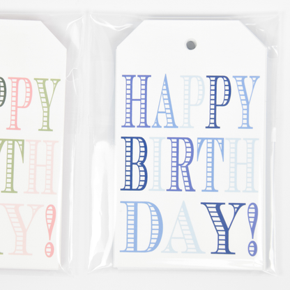 Blue Birthday Gift Tags