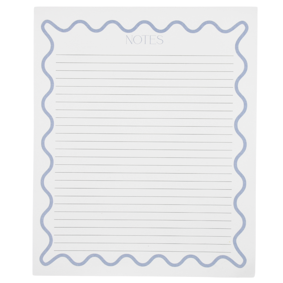 Blue Wave Lined Notepad