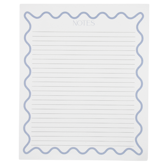 Blue Wave Lined Notepad