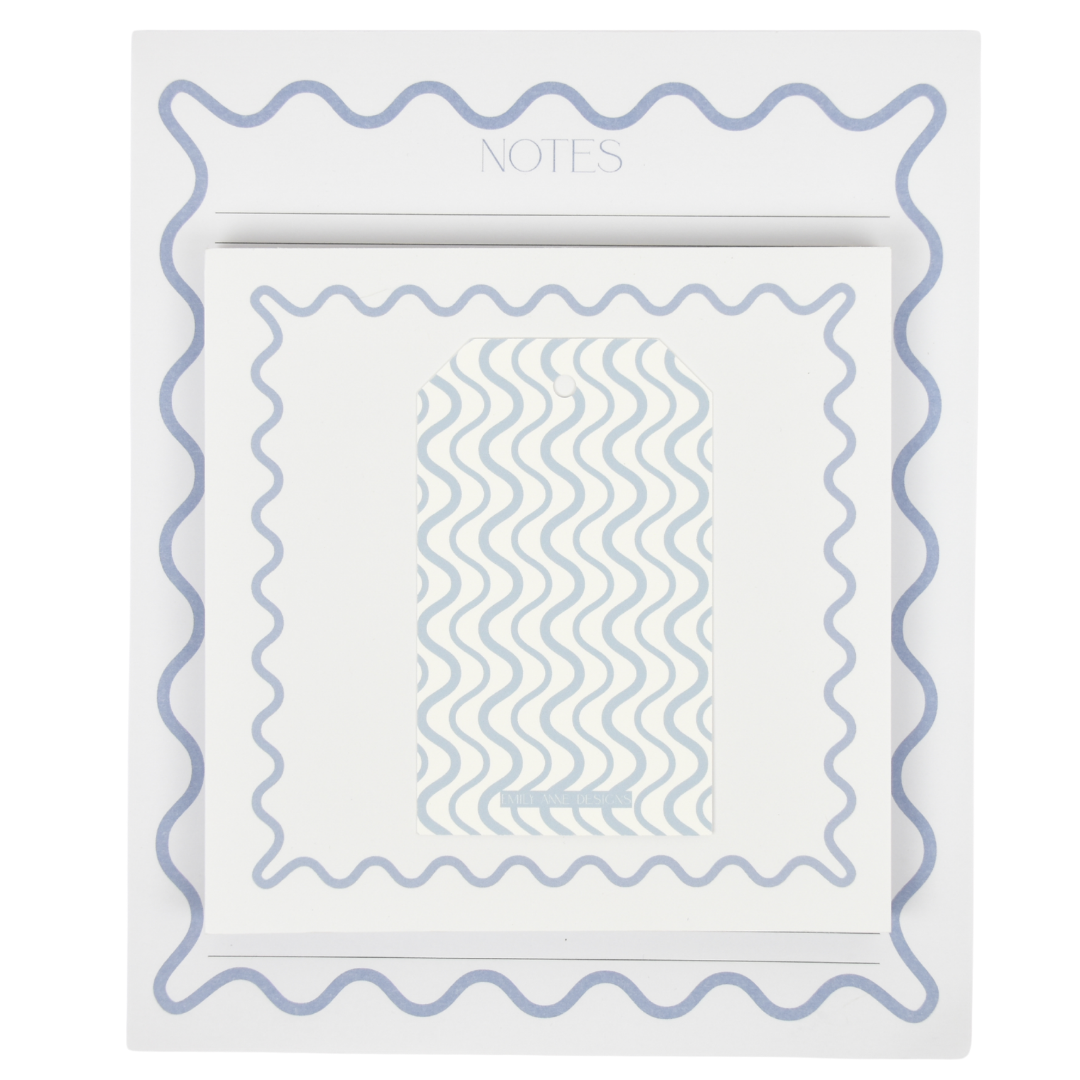 Blue Wave Lined Notepad