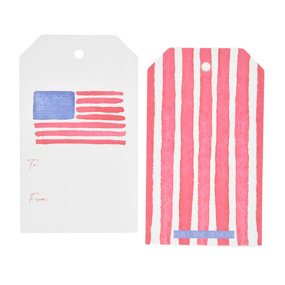 American Flag Gift Tags