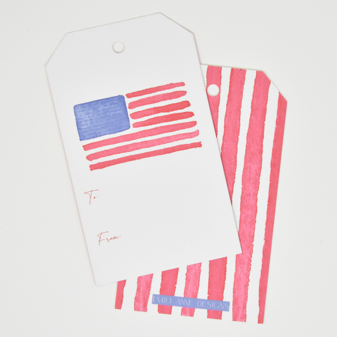 American Flag Gift Tags