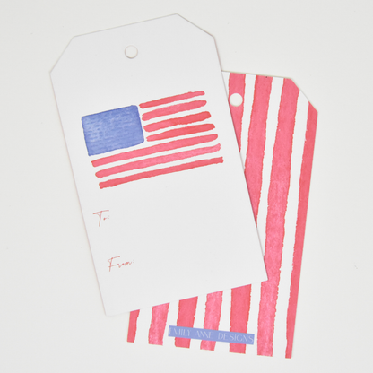 American Flag Gift Tags