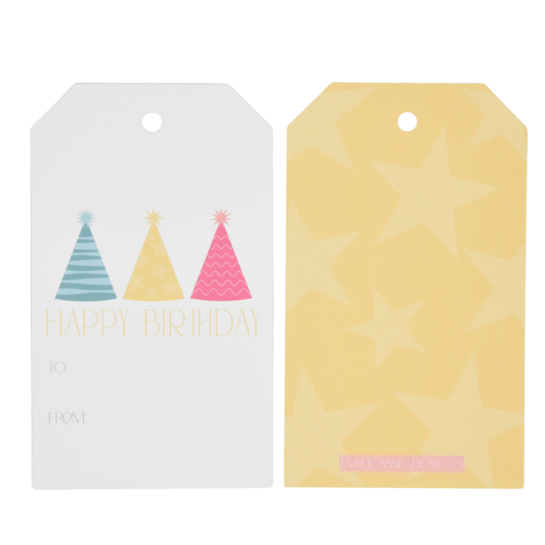 Party Hats Gift Tags
