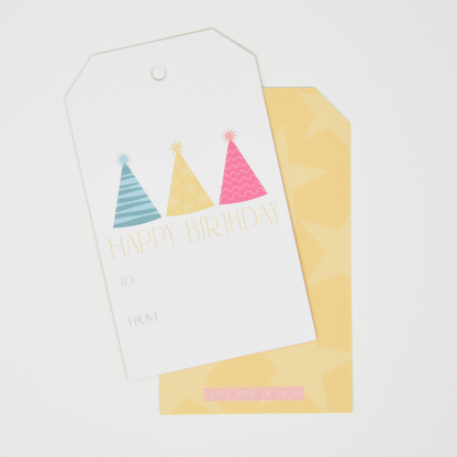 Party Hats Gift Tags