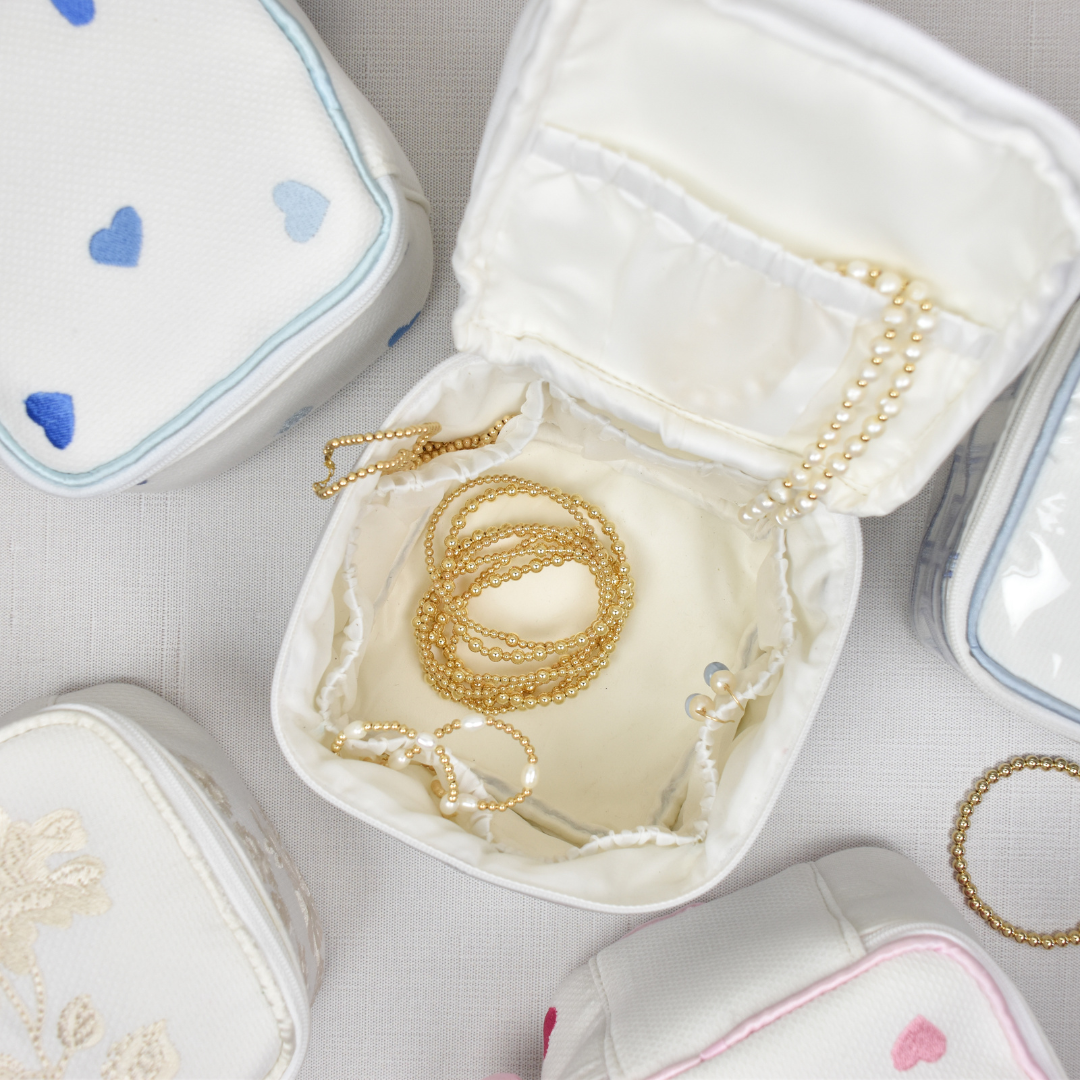 Geometric Blue Jewelry Box