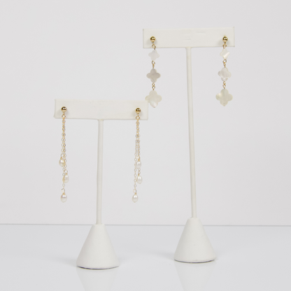 Pearl Chain Drop Earrings