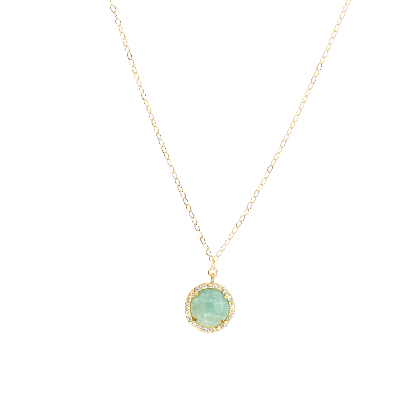 Amazonite Coin Necklace