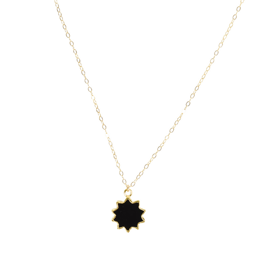 Onyx Star Burst Necklace