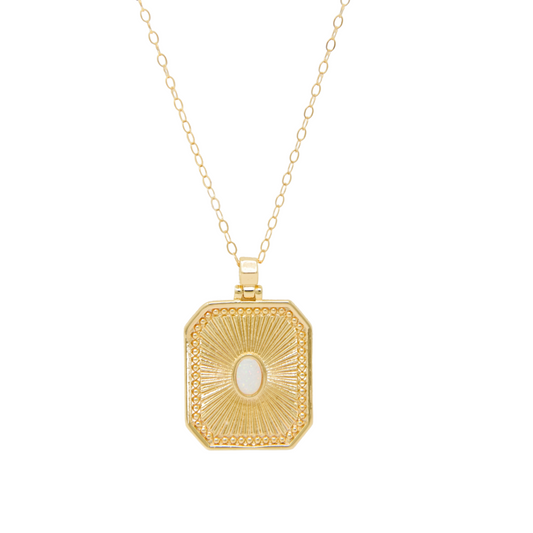 Opal Medallion Necklace