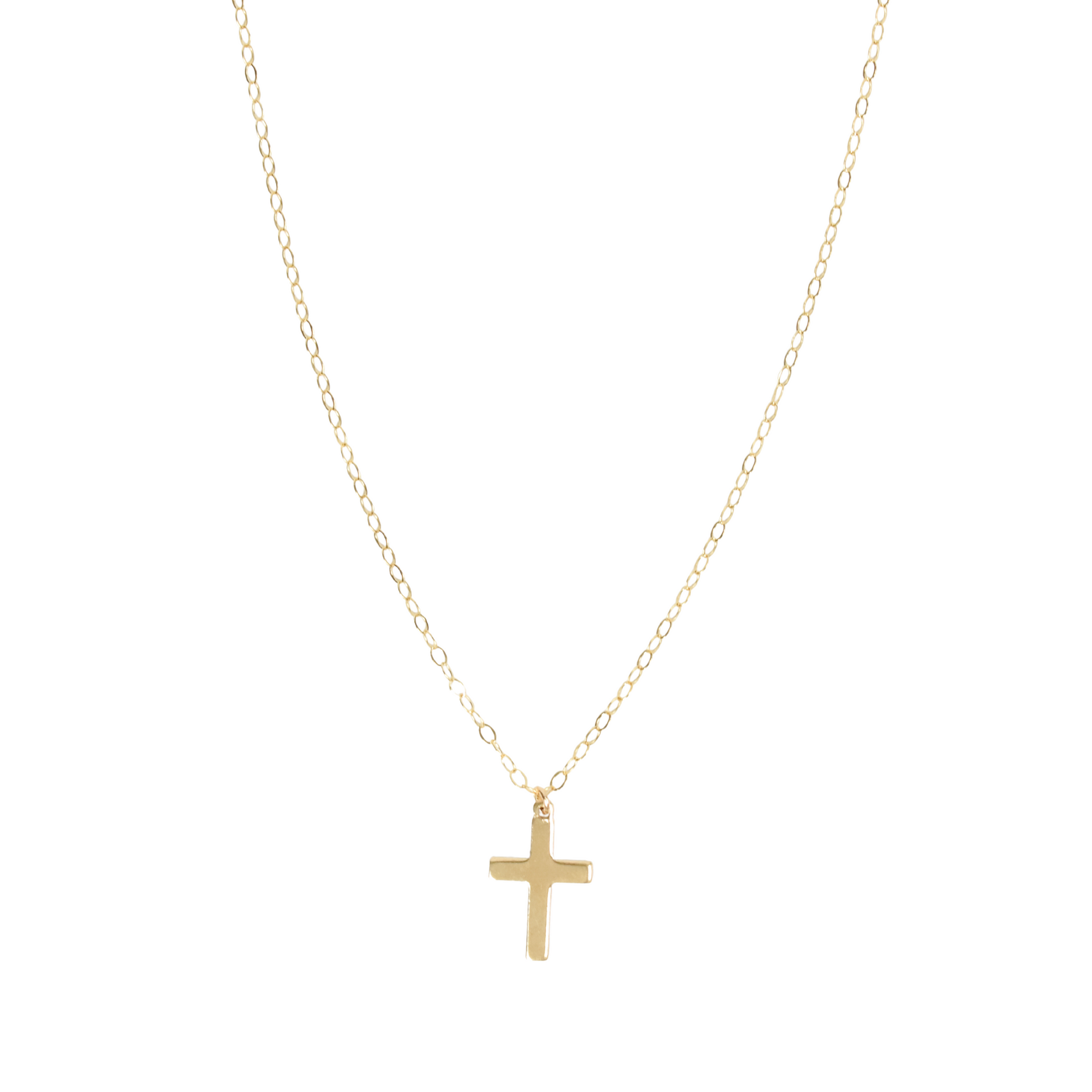 Simple crucifix necklace deals