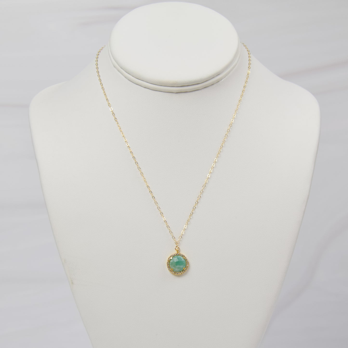 Amazonite Coin Necklace