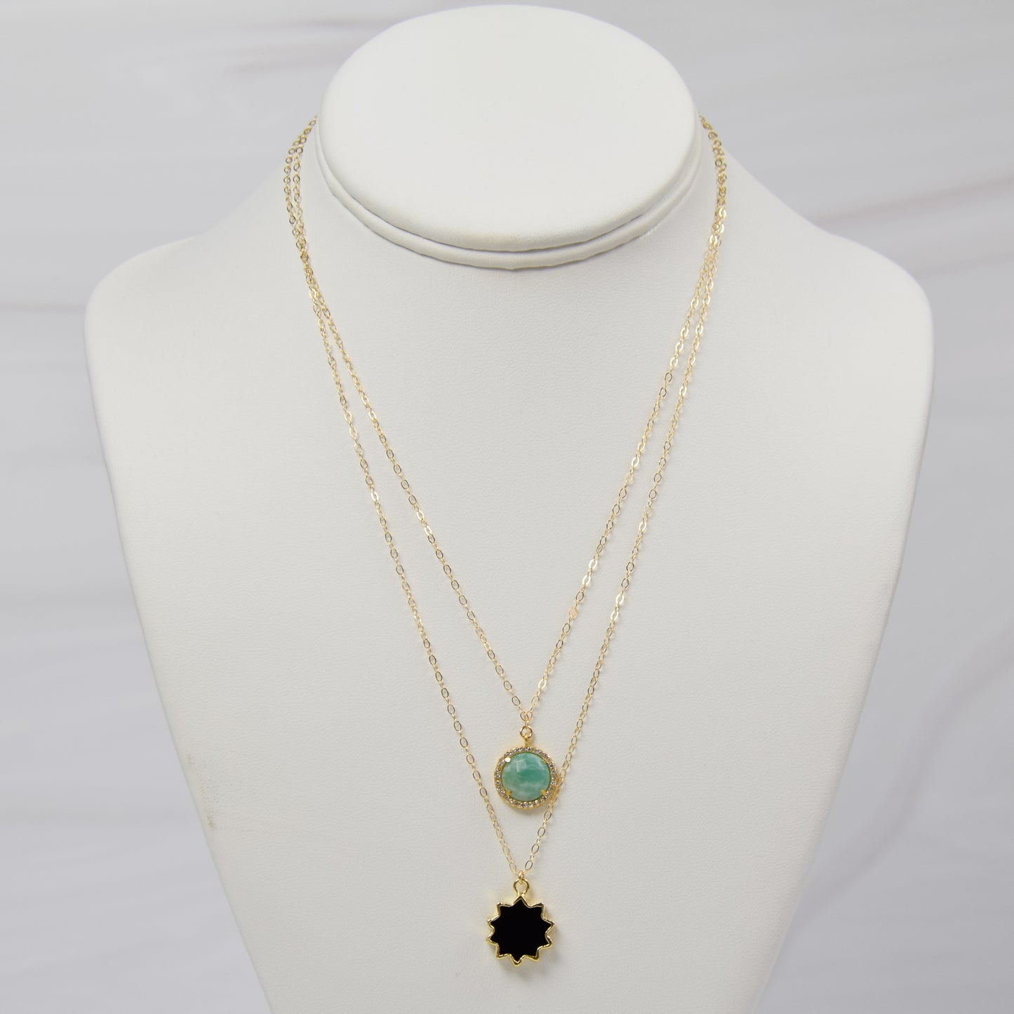 Onyx Star Burst Necklace